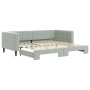 Sofá cama nido terciopelo gris claro 90x200 cm de vidaXL, Camas y somieres - Ref: Foro24-3196691, Precio: 339,60 €, Descuento: %