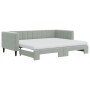 Sofá cama nido con colchón terciopelo gris claro 90x200 cm de vidaXL, Camas y somieres - Ref: Foro24-3196715, Precio: 429,65 ...