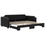 Black fabric trundle sofa bed 90x200 cm by vidaXL, Beds and slatted bases - Ref: Foro24-3197636, Price: 283,29 €, Discount: %