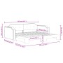 Trundle sofa bed light gray fabric 100x200 cm by vidaXL, Beds and slatted bases - Ref: Foro24-3197639, Price: 323,81 €, Disco...