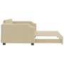 Sofá cama nido tela crema 100x200 cm de vidaXL, Camas y somieres - Ref: Foro24-3197643, Precio: 311,77 €, Descuento: %