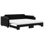 Trundle sofa bed with black fabric mattress 80x200 cm by vidaXL, Beds and slatted bases - Ref: Foro24-3197649, Price: 423,16 ...