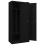 Armario de acero negro 80x50x180 cm de vidaXL, Armarios roperos - Ref: Foro24-335968, Precio: 219,99 €, Descuento: %