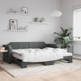 Trundle sofa bed with dark gray fabric mattress 80x200 cm by vidaXL, Beds and slatted bases - Ref: Foro24-3197648, Price: 459...