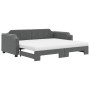 Sofá cama nido con colchón tela gris oscuro 80x200 cm de vidaXL, Camas y somieres - Ref: Foro24-3197648, Precio: 459,16 €, De...