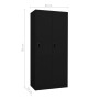 Black steel wardrobe 80x50x180 cm by vidaXL, Wardrobes - Ref: Foro24-335968, Price: 251,80 €, Discount: %