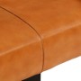 Black and brown genuine goatskin bench 110 cm by vidaXL, Dining and kitchen benches - Ref: Foro24-342210, Price: 152,24 €, Di...