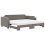 Sofá cama nido con colchón tela gris taupe 100x200 cm de vidaXL, Camas y somieres - Ref: Foro24-3197660, Precio: 469,99 €, De...