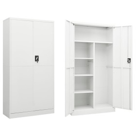 Schließfachschrank aus weißem Stahl, 90 x 40 x 180 cm von vidaXL, Aktenschränke - Ref: Foro24-335970, Preis: 313,93 €, Rabatt: %