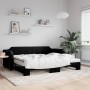 Trundle sofa bed with black fabric mattress 100x200 cm by vidaXL, Beds and slatted bases - Ref: Foro24-3197659, Price: 456,38...