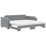 Sofá cama nido con colchón tela gris claro 80x200 cm de vidaXL, Camas y somieres - Ref: Foro24-3197647, Precio: 458,86 €, Des...