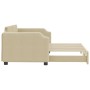 Sofá cama nido tela crema 90x200 cm de vidaXL, Camas y somieres - Ref: Foro24-3197638, Precio: 282,52 €, Descuento: %