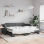 Trundle sofa bed with dark gray fabric mattress 90x190 cm by vidaXL, Beds and slatted bases - Ref: Foro24-3197663, Price: 476...