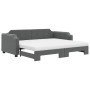 Sofá cama nido con colchón tela gris oscuro 90x190 cm de vidaXL, Camas y somieres - Ref: Foro24-3197663, Precio: 476,70 €, De...