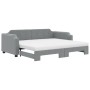 Trundle sofa bed with light gray fabric mattress 90x190 cm by vidaXL, Beds and slatted bases - Ref: Foro24-3197662, Price: 45...