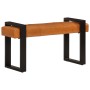 Black and brown genuine goatskin bench 110 cm by vidaXL, Dining and kitchen benches - Ref: Foro24-342210, Price: 152,24 €, Di...