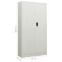 Light gray steel locker cabinet 90x40x180 cm by vidaXL, Filing cabinets - Ref: Foro24-335971, Price: 306,09 €, Discount: %