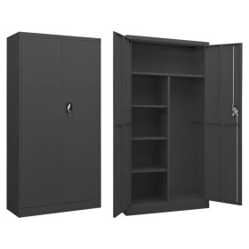 Anthracite gray steel locker cabinet 90x40x180 cm by vidaXL, Filing cabinets - Ref: Foro24-335973, Price: 334,65 €, Discount: %