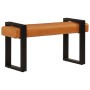 Black and brown genuine goatskin bench 110 cm by vidaXL, Dining and kitchen benches - Ref: Foro24-342210, Price: 152,24 €, Di...