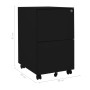 Black steel filing cabinet 39x45x67 cm by vidaXL, Filing cabinets - Ref: Foro24-335976, Price: 140,13 €, Discount: %