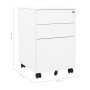 White steel filing cabinet 39x45x60 cm by vidaXL, Filing cabinets - Ref: Foro24-335978, Price: 153,38 €, Discount: %