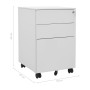 Light gray steel filing cabinet 39x45x60 cm by vidaXL, Filing cabinets - Ref: Foro24-335979, Price: 159,32 €, Discount: %