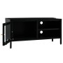 Mueble para el televisor acero y vidrio negro 90x30x44 cm de vidaXL, Muebles TV - Ref: Foro24-336055, Precio: 95,18 €, Descue...