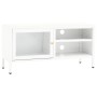 TV-Schrank aus Stahl und weißem Glas, 90 x 30 x 44 cm von vidaXL, TV-Möbel - Ref: Foro24-336056, Preis: 74,71 €, Rabatt: %