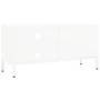 TV-Schrank aus Stahl und weißem Glas, 90 x 30 x 44 cm von vidaXL, TV-Möbel - Ref: Foro24-336056, Preis: 74,71 €, Rabatt: %