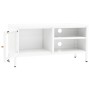 Steel and white glass TV cabinet 90x30x44 cm by vidaXL, TV Furniture - Ref: Foro24-336056, Price: 74,71 €, Discount: %