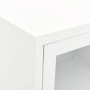 TV-Schrank aus Stahl und weißem Glas, 90 x 30 x 44 cm von vidaXL, TV-Möbel - Ref: Foro24-336056, Preis: 74,71 €, Rabatt: %