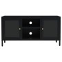 Mueble para el televisor acero y vidrio negro 105x35x52 cm de vidaXL, Muebles TV - Ref: Foro24-336058, Precio: 97,99 €, Descu...