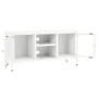 TV-Ständer aus Stahl und weißem Glas 105x35x52 cm von vidaXL, TV-Möbel - Ref: Foro24-336059, Preis: 92,09 €, Rabatt: %