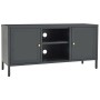 TV-Schrank aus Stahl und anthrazitgrauem Glas, 105 x 35 x 52 cm von vidaXL, TV-Möbel - Ref: Foro24-336060, Preis: 92,17 €, Ra...