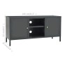 TV-Schrank aus Stahl und anthrazitgrauem Glas, 105 x 35 x 52 cm von vidaXL, TV-Möbel - Ref: Foro24-336060, Preis: 92,17 €, Ra...