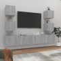 TV furniture set 6 pieces Sonoma gray plywood by vidaXL, TV Furniture - Ref: Foro24-3114268, Price: 184,82 €, Discount: %