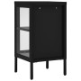 Black steel and glass sideboard 38x35x70 cm by vidaXL, Sideboards - Ref: Foro24-336061, Price: 95,81 €, Discount: %