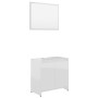 Juego de muebles de baño 4 pzas madera ingeniería blanco brillo de vidaXL, Muebles de baño - Ref: Foro24-3056895, Precio: 209...