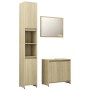 Juego de muebles de baño 3 pzas madera ingeniería roble Sonoma de vidaXL, Muebles de baño - Ref: Foro24-3056937, Precio: 148,...