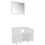 Juego de muebles de baño 4 pzas madera ingeniería blanco brillo de vidaXL, Muebles de baño - Ref: Foro24-3056895, Precio: 209...