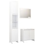 Juego de muebles de baño 3 pzas madera ingeniería blanco brillo de vidaXL, Muebles de baño - Ref: Foro24-3056940, Precio: 152...