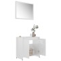 Juego de muebles de baño 3 pzas madera ingeniería blanco brillo de vidaXL, Muebles de baño - Ref: Foro24-3056940, Precio: 140...