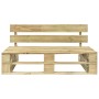 Central sofa made of green impregnated pine wood garden pallets by vidaXL, Modular outdoor sofas - Ref: Foro24-3066474, Price...