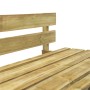 Central sofa made of green impregnated pine wood garden pallets by vidaXL, Modular outdoor sofas - Ref: Foro24-3066474, Price...