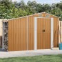 Brown galvanized steel garden shed 277x93x179 cm by vidaXL, Sheds - Ref: Foro24-364522, Price: 299,97 €, Discount: %