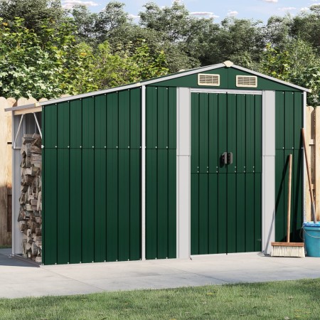 Green galvanized steel garden shed 277x93x179 cm by vidaXL, Sheds - Ref: Foro24-364514, Price: 326,17 €, Discount: %