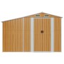 Brown galvanized steel garden shed 277x93x179 cm by vidaXL, Sheds - Ref: Foro24-364522, Price: 299,97 €, Discount: %