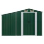 Cobertizo de jardín acero galvanizado verde 277x93x179 cm de vidaXL, Cobertizos - Ref: Foro24-364514, Precio: 326,17 €, Descu...