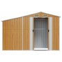 Cobertizo de jardín acero galvanizado marrón 277x93x179 cm de vidaXL, Cobertizos - Ref: Foro24-364522, Precio: 299,97 €, Desc...