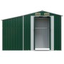 Cobertizo de jardín acero galvanizado verde 277x93x179 cm de vidaXL, Cobertizos - Ref: Foro24-364514, Precio: 326,17 €, Descu...